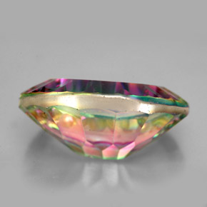 Cuarzo místico multicolor natural de 11,34 ct, corte óvalo, VVS