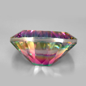 Cuarzo místico multicolor natural de 12,73 ct, corte óvalo, VVS