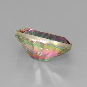 Cuarzo místico multicolor natural de 12,60 ct, corte óvalo, VVS