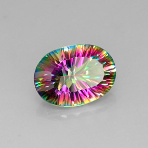 Cuarzo Místico Arcoíris superior natural de 11.64 ct, Corte Óvalo, VVS