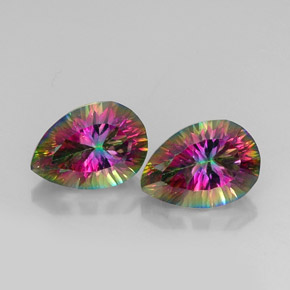 Gemas de Cuarzo Místico Arcoíris superior natural de  ct, En forma de pera, VVS