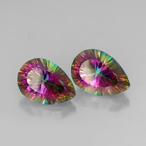 Gemas de Cuarzo Místico Arcoíris superior natural de  ct, En forma de pera, VVS