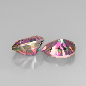 Gemas de cuarzo místico multicolor natural de  ct, en forma de pera, VVS