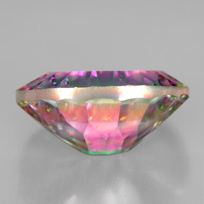 Cuarzo místico multicolor natural de 11,57 ct, corte óvalo, VVS-VS