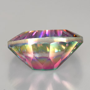 Cuarzo místico multicolor natural de 11,90 ct, corte óvalo, VVS-VS