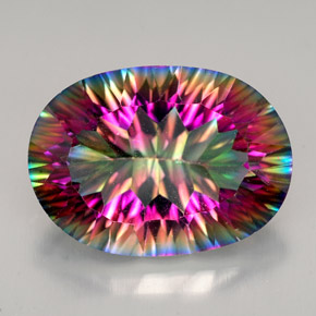 Cuarzo Místico Arcoíris superior natural de 11.34 ct, Corte Óvalo, VVS-VS