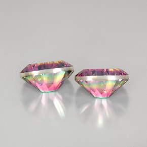 Gemas de Cuarzo Místico Arcoíris superior natural de  ct, Corte Óvalo, VVS-VS