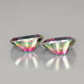 Gemas de Cuarzo Místico Arcoíris superior natural de  ct, Corte Óvalo, VVS-VS