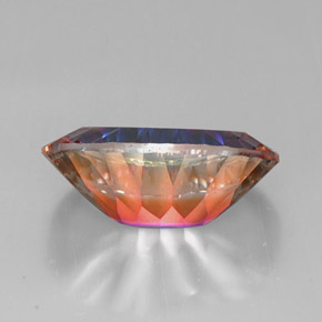 Cuarzo místico multicolor natural de 14,22 ct, corte óvalo, VVS