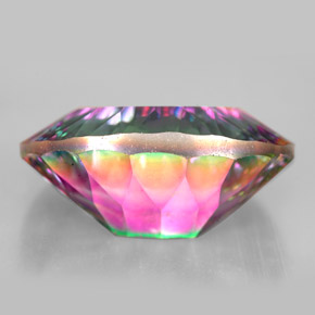 Cuarzo místico multicolor natural de 11,40 ct, corte óvalo, VVS-VS