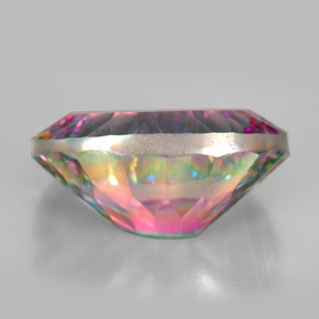 Cuarzo místico multicolor natural de 11,70 ct, corte óvalo, VVS-VS
