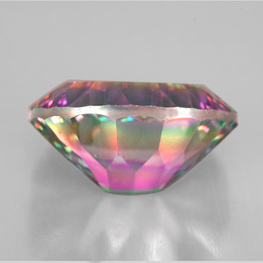 Cuarzo místico multicolor natural de 9,29 ct, corte óvalo, VVS-VS