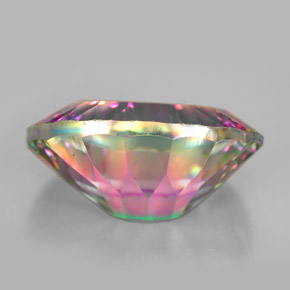 Cuarzo místico multicolor natural de 11,01 ct, corte óvalo, VVS-VS