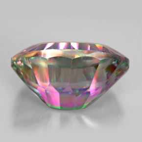 Cuarzo místico multicolor natural de 12,45 ct, corte óvalo, VVS-VS