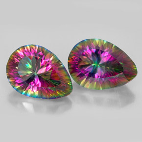 Gemas de Cuarzo Místico Arcoíris superior natural de  ct, En forma de pera, VVS