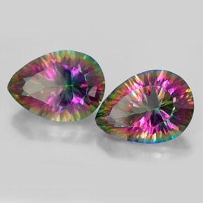 Gemas de Cuarzo Místico Arcoíris superior natural de  ct, En forma de pera, VVS