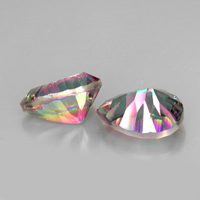 Gemas de cuarzo místico multicolor natural de  ct, en forma de pera, VVS