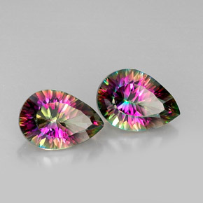 Gemas de Cuarzo Místico Arcoíris superior natural de  ct, En forma de pera, VVS