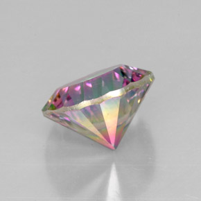 Cuarzo místico multicolor natural de 2,39 ct, corte redondo, VVS-VS
