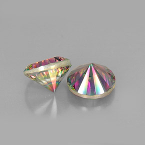 Gemas de Cuarzo Místico Arcoíris superior natural de  ct, Corte Redondo, VVS-VS