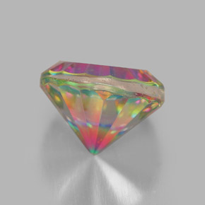 Cuarzo místico multicolor natural de 2,67 ct, corte redondo, VVS-VS