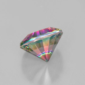 Cuarzo místico multicolor natural de 2,41 ct, corte redondo, VVS-VS