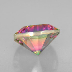 Cuarzo místico multicolor natural de 2,47 ct, corte redondo, VVS