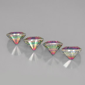 Gemas de Cuarzo Místico Arcoíris superior natural de  ct, Corte Redondo, VVS