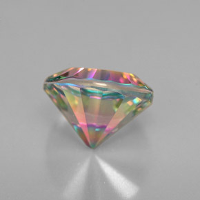Cuarzo místico multicolor natural de 2,46 ct, corte redondo, VVS