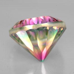 Cuarzo místico multicolor natural de 10,59 ct, corte redondo, VVS