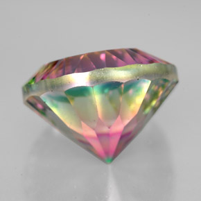 Cuarzo Místico Arcoíris superior natural de 9.88 ct, Corte Redondo, VVS