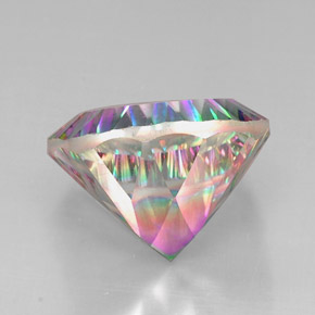 Cuarzo místico multicolor natural de 30,78 ct, corte cojín, VVS-VS