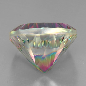 Cuarzo místico multicolor natural de 32,97 ct, corte cojín, VVS-VS