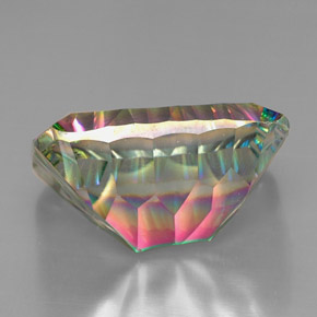 Cuarzo místico multicolor natural de 38,40 ct, corte cojín, VVS-VS