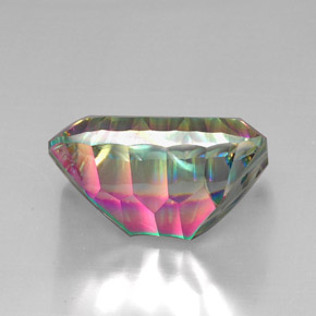 Cuarzo Místico Arcoíris superior natural de 39.92 ct, corte esmeralda, VVS-VS