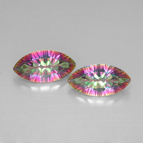Gemas de cuarzo místico multicolor natural de  ct, marquesa, VVS-VS
