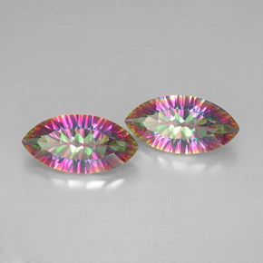 Gemas de cuarzo místico multicolor natural de  ct, marquesa, VVS-VS