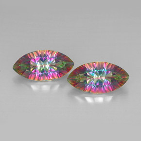 Gemas de Cuarzo Místico Arcoíris superior natural de  ct, Marquesa, VVS-VS