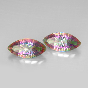 Gemas de Cuarzo Místico Arcoíris superior natural de  ct, Marquesa, VVS-VS