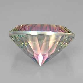 Cuarzo místico multicolor natural de 47,70 ct, corte redondo, VVS-VS