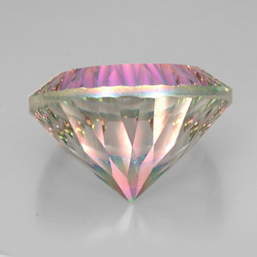 Cuarzo místico multicolor natural de 50,70 ct, corte redondo, VVS-VS