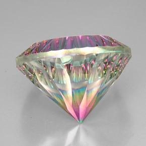 Cuarzo místico multicolor natural de 94,00 ct, corte redondo, VVS-VS