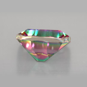 Cuarzo místico multicolor natural de 5,64 ct, corte esmeralda, VVS