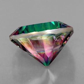 Cuarzo místico multicolor natural de 7,69 ct, corte redondo, VVS-VS