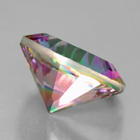 Cuarzo místico multicolor natural de 7,08 ct, corte redondo, VVS