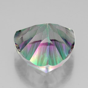 Cuarzo místico multicolor natural de 7,53 ct, trillón, VVS-VS