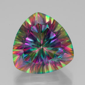 Cuarzo místico multicolor natural de 7,90 ct, trillón, VVS