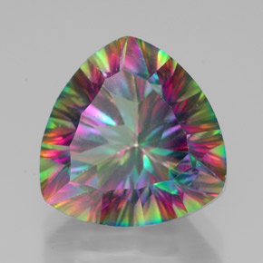 Cuarzo místico multicolor natural de 7,90 ct, trillón, VVS