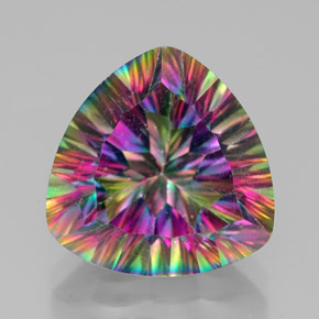 Cuarzo místico multicolor natural de 7,33 ct, trillón, VVS-VS