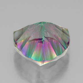 Cuarzo místico multicolor natural de 7,33 ct, trillón, VVS-VS